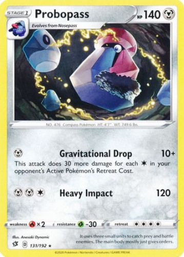 probopass pokemon card Pokemon Card - S&S: Rebel Clash 131/192 - PROBOPASS (rare): BBToyStore.com