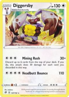Pokemon Card - S&S: Rebel Clash 147/192 - DIGGERSBY (rare)