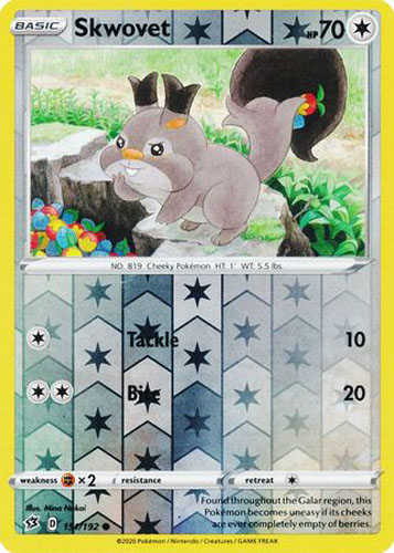 Pokemon Card - S&S: Rebel Clash 151/192 - SKWOVET (reverse holo):  BBToyStore.com - Toys, Plush, Trading Cards, Action Figures & Games online  retail store shop sale