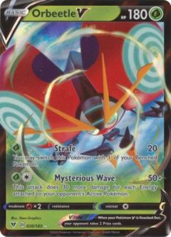 Pokemon Card - Vivid Voltage 020/185 - ORBEETLE V (ultra rare holo)