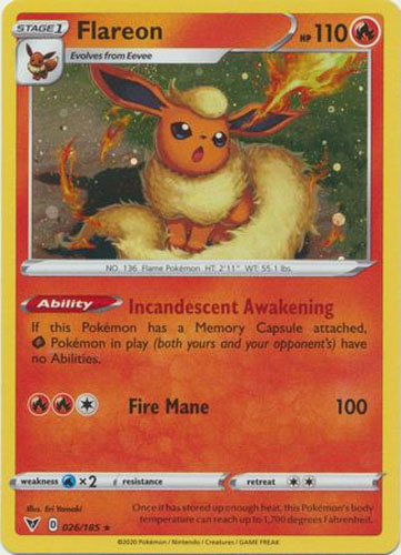 Pokemon Card - S&S: Vivid Voltage 026/185 - FLAREON