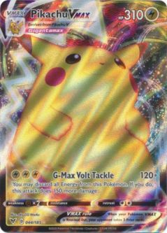 Pokemon Card - Vivid Voltage 044/185 - PIKACHU VMAX (ultra rare holo)
