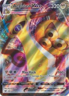 Pokemon Card - Vivid Voltage 127/185 - AEGISLASH VMAX (ultra rare holo)