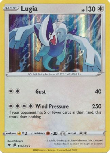 Pokemon Card - S&S: Vivid Voltage 132/185 - LUGIA (holo-foil Pokemon Card - S&S: Vivid Voltage 132/185 - LUGIA (holo-foil