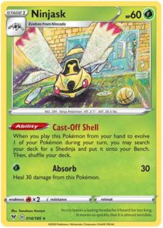 Pokemon Card - Vivid Voltage 014/185 - NINJASK (rare)