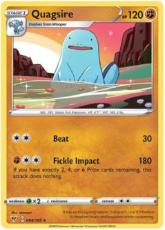 Pokemon Card - Vivid Voltage 084/185 - QUAGSIRE (rare)