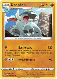 Pokemon Card - Vivid Voltage 087/185 - DONPHAN (rare)
