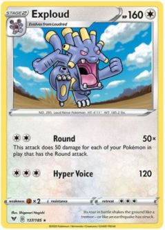 Pokemon Card - Vivid Voltage 137/185 - EXPLOUD (rare)