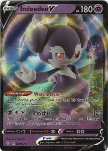 Pokemon Card - Shining Fates 039/072 - INDEEDEE V (ultra rare holo)