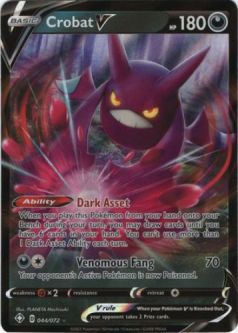 Pokemon Card - Shining Fates 044/072 - CROBAT V (ultra rare holo)