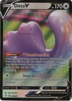 Pokemon Card - Shining Fates 050/072 - DITTO V (ultra rare holo)