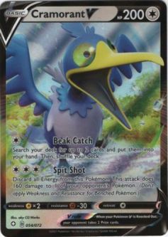 Pokemon Card - Shining Fates 054/072 - CRAMORANT V (ultra rare holo)
