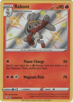 Pokemon Card - Shining Fates SV016/SV122 - RABOOT (shiny holo rare)