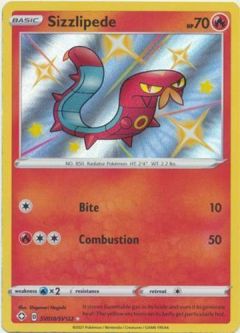 Pokemon Card - Shining Fates SV018/SV122 - SIZZLIPEDE (shiny holo rare)