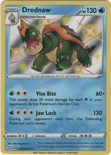 Drednaw SV029/122 - Shining Fates Shiny Vault Holofoil Lightly Played