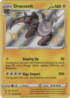 Pokemon Card - Shining Fates SV045/SV122 - DRACOZOLT (shiny holo rare)