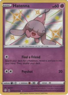 Pokemon Card - Shining Fates SV054/SV122 - HATENNA (shiny holo rare)