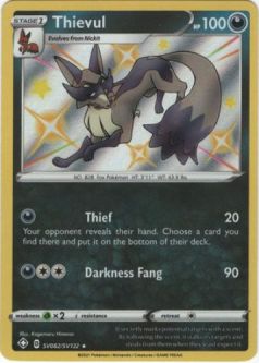 Pokemon Card - Shining Fates SV082/SV122 - THIEVUL (shiny holo rare)
