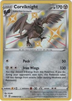Pokemon Card - Shining Fates SV089/SV122 - CORVIKNIGHT (shiny holo rare)