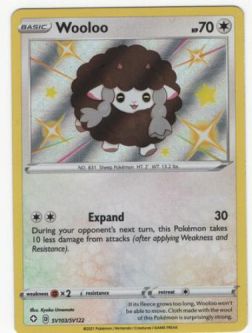 Pokemon Card - Shining Fates SV103/SV122 - WOOLOO (shiny holo rare)