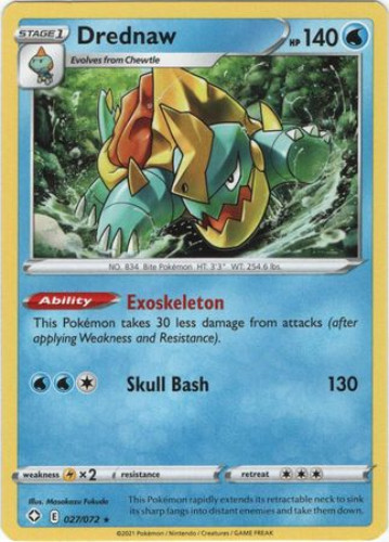 Pokemon Card - Shining Fates 027/072 - DREDNAW (rare): BBToyStore.com -  Toys, Plush, Trading Cards, Action Figures & Games online retail store shop  sale