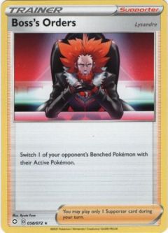Pokemon Card - Shining Fates 058/072 - BOSS'S ORDERS (rare)
