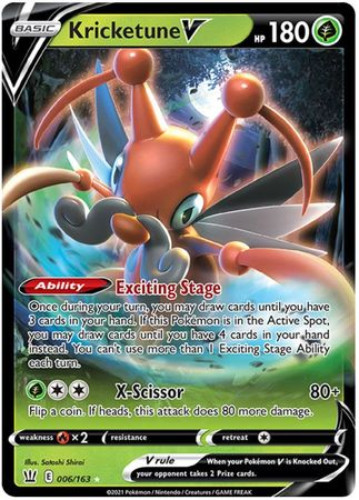 Pokemon Card - S&S: Battle Styles 006/163 - KRICKETUNE V (ultra rare holo)