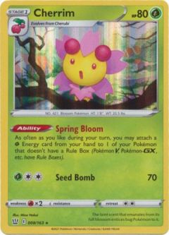 Pokemon Card - S&S: Battle Styles 008/163 - CHERRIM (holo-foil)