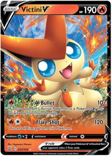 Pokemon Card - S&S: Battle Styles 021/163 - VICTINI V (ultra rare holo)