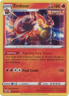 Pokemon Card - Battle Styles 025/163 - EMBOAR (holo-foil)
