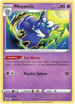 Pokemon Card - S&S: Battle Styles 061/163 - MEOWSTIC (holo-foil)