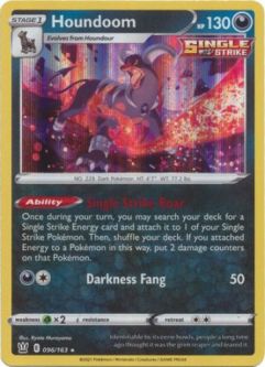 Pokemon Card - Battle Styles 096/163 - HOUNDOOM (holo-foil)