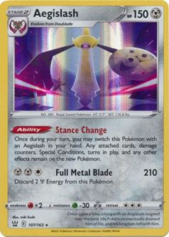 Pokemon Card - S&S: Battle Styles 107/163 - AEGISLASH (holo-foil)