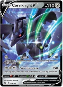 Pokemon Card - Battle Styles 109/163 - CORVIKNIGHT V (ultra rare holo)