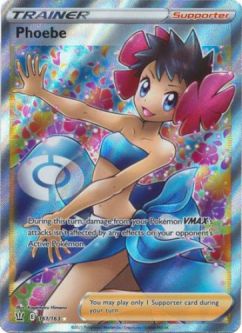 Pokemon Card - S&S: Battle Styles 161/163 - PHOEBE (Full Art) (ultra rare holo)