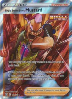 Pokemon Card - Battle Styles 163/163 - SINGLE STRIKE STYLE MUSTARD (Full Art) (ultra rare holo)