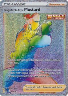 Pokemon Card - Battle Styles 177/163 - SINGLE STRIKE STYLE MUSTARD (secret rare holo)
