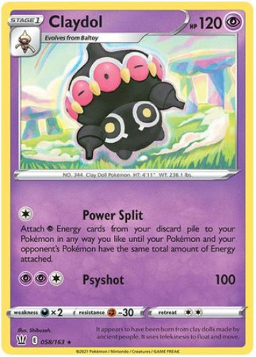 Claydol (058/163) [Sword & Shield: Battle Styles] Moderately Played