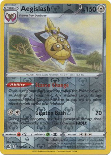 Pokemon Card - S&S: Battle Styles 108/163 - AEGISLASH (reverse holo): BBToyStore.com - Toys, Plush, Trading Cards, Action Figures & Games online retail store shop sale Pokemon Card - S&S: Battle Styles 108/163 - AEGISLASH (reverse holo): BBToyStore.com - Toys, Plush, Trading Cards, Action Figures & Games online retail store shop sale
