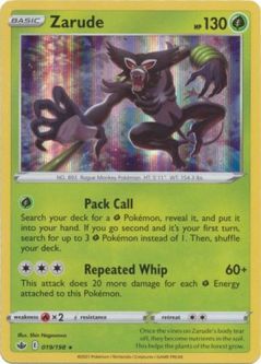 Pokemon Card - S&S: Chilling Reign 019/198 - ZARUDE (holo-foil)