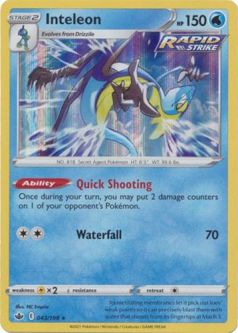 Pokemon Card - S&S: Chilling Reign 043/198 - INTELEON (holo-foil)