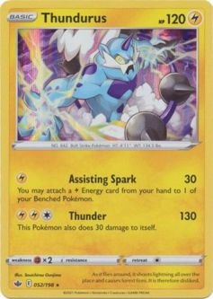 Pokemon Card - S&S: Chilling Reign 052/198 - THUNDURUS (holo-foil)