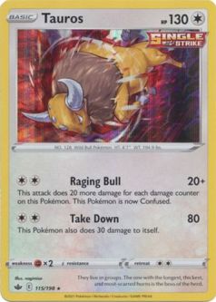 Pokemon Card - S&S: Chilling Reign 115/198 - TAUROS (holo-foil)