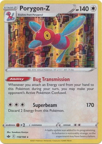Pokemon Card - Chilling Reign 118/198 - PORYGON-Z (holo-foil)