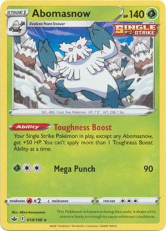Pokemon Card - S&S: Chilling Reign 010/198 - ABOMASNOW (rare)