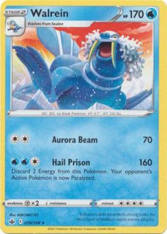 Pokemon Card - S&S: Chilling Reign 039/198 - WALREIN (rare)