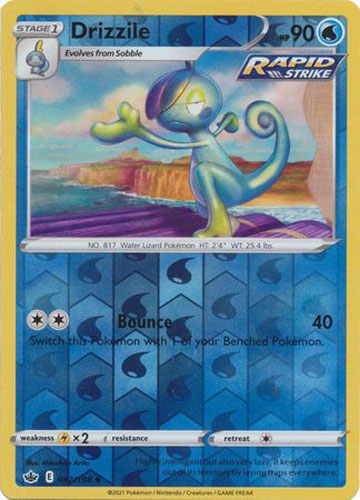 Pokemon Card - S&S: Chilling Reign 042/198 - DRIZZILE (reverse holo): BBToyStore.com - Toys, Plush, Trading Cards, Action Figures & Games online retail store shop sale Pokemon Card - S&S: Chilling Reign 042/198 - DRIZZILE (reverse holo): BBToyStore.com - Toys, Plush, Trading Cards, Action Figures & Games online retail store shop sale