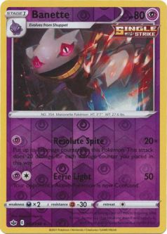Pokemon Card - S&S: Chilling Reign 063/198 - BANETTE (reverse holo)