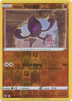 Pokemon Card - S&S: Chilling Reign 082/198 - GALARIAN YAMASK (reverse holo)