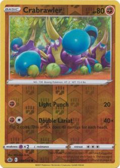 Pokemon Card - S&S: Chilling Reign 084/198 - CRABRAWLER (reverse holo)